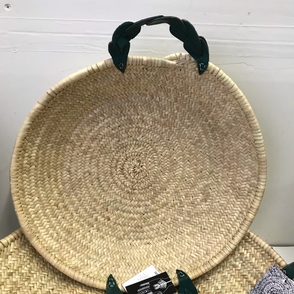 Sahbi Culture Moroccan Palm Leaf Berber Platter Basket 17